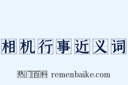 相机行事近义词是什么意思的图片